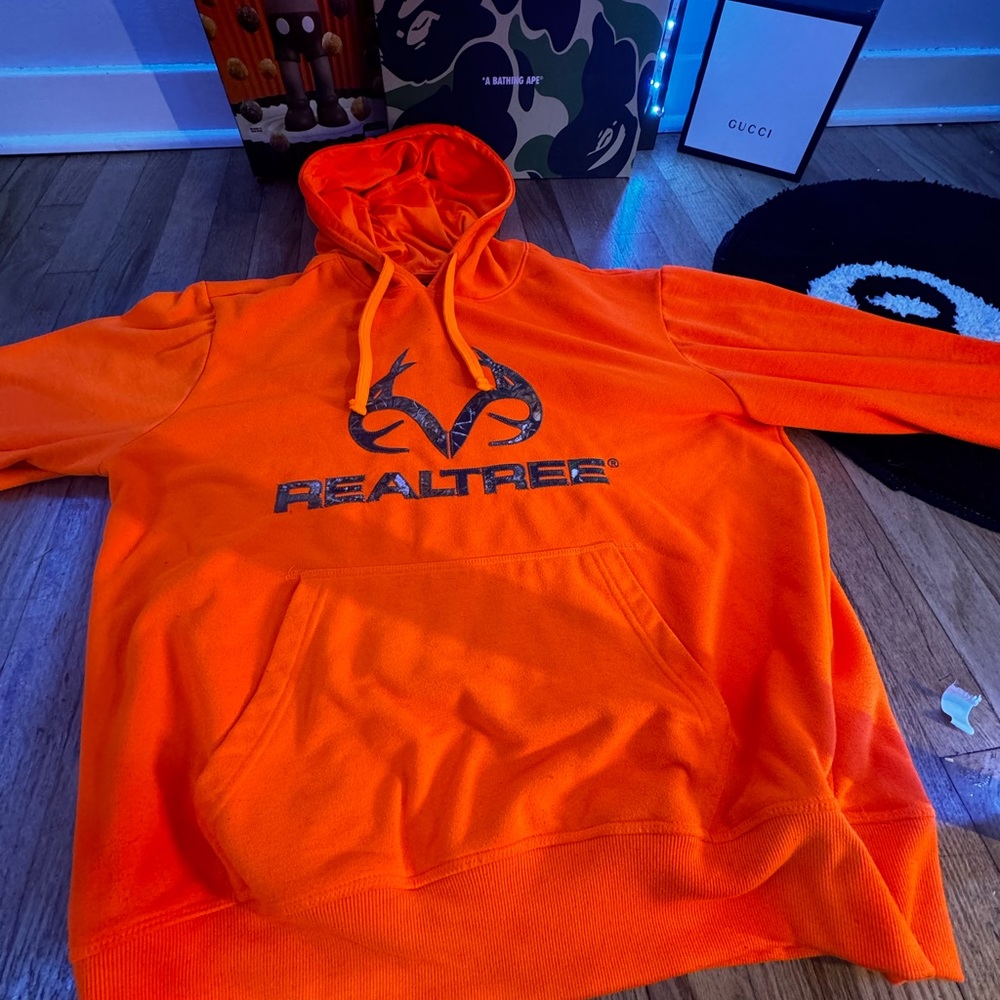 Real tree orange hoodie